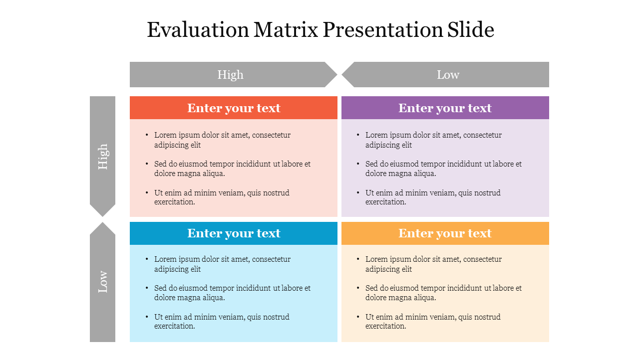 Evaluation Matrix Presentation Slide